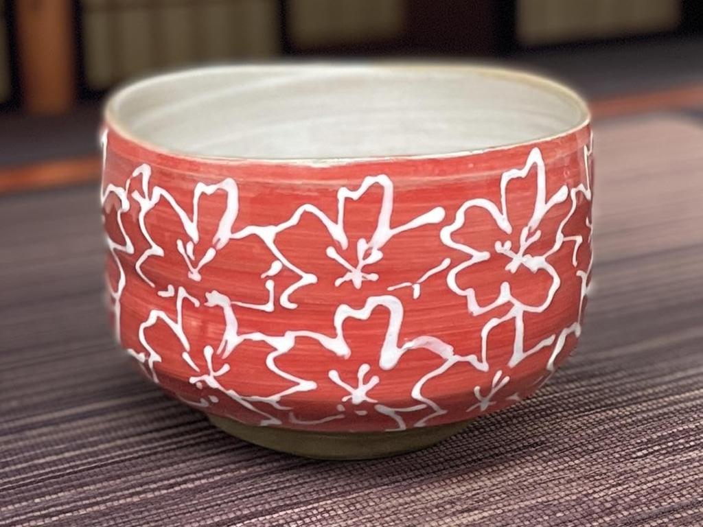 Matcha Diameter X Height Mai Sakura Mino Made In Japan Ale-net Bowl, 11.8cm 7.7cm, (Red), Ceramic, Ware,