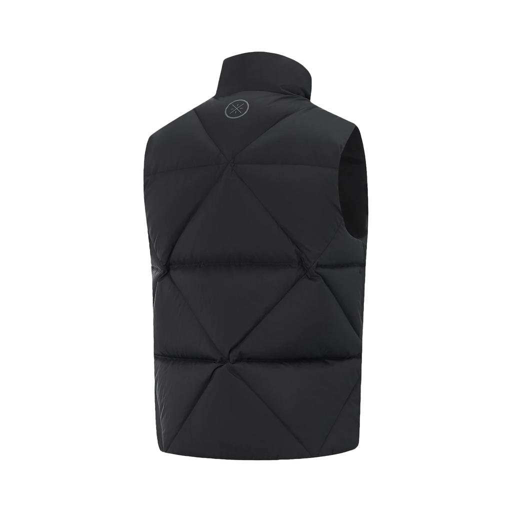Li Ning Down Vests Men's Black Stand Collar Moderate Other AMRV105-1