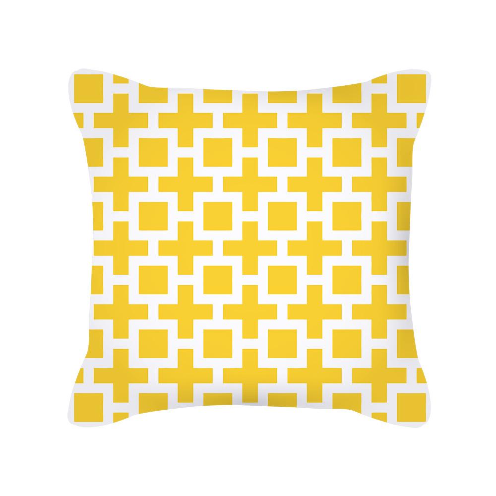 Modern Simple Geometric Pillow Nordic Style Peach Skin Bedside Cushion Cover Waist Pillow Cover New Home