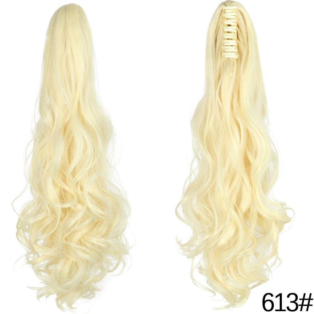 

MERISIHAIR Жіноче довге хвилясте волосся для нарощування синтетичних волокон, кігтики на хвості для жінок, щодня, чорний світлий шиньон 613