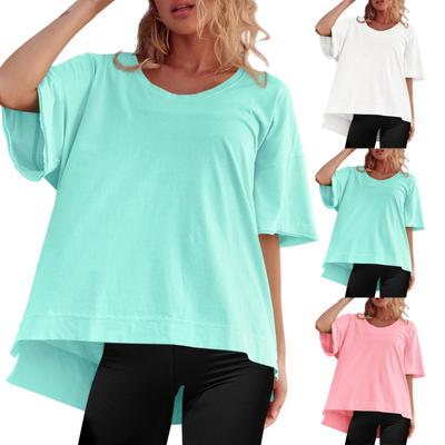 Γυναικεία Καθημερινά Φαρδιά Πουκάμισα Μόδα Τοπ Μπλουζάκια Μπλουζάκι