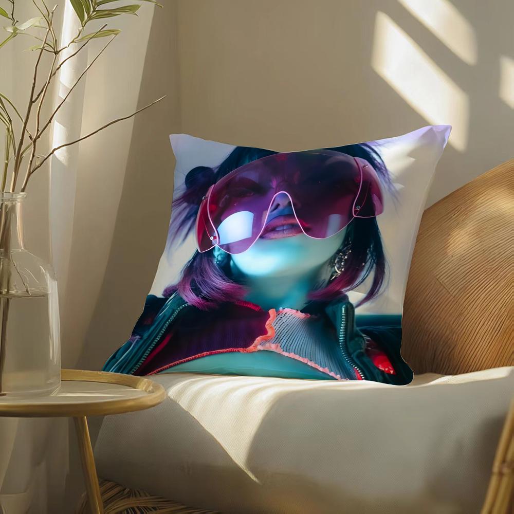 Doja Cat Pillow Case Silky Elegant Comfort Sofa Bed Invisible Zipper