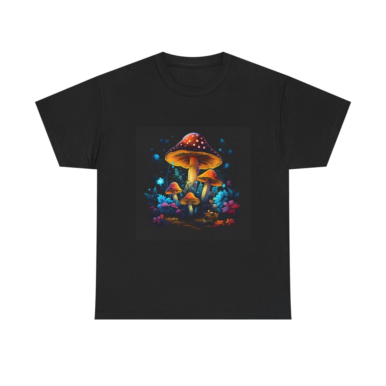 Mushroom Tee - Vibrant Psychedelic Graphic T-Shirt Gift For Foragers M