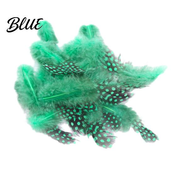 Feather Decorations for Colors 4.5-10cm Natural Chicken Guineahen Feathers Crafts 50Pcs Tail Bright Colored DIY