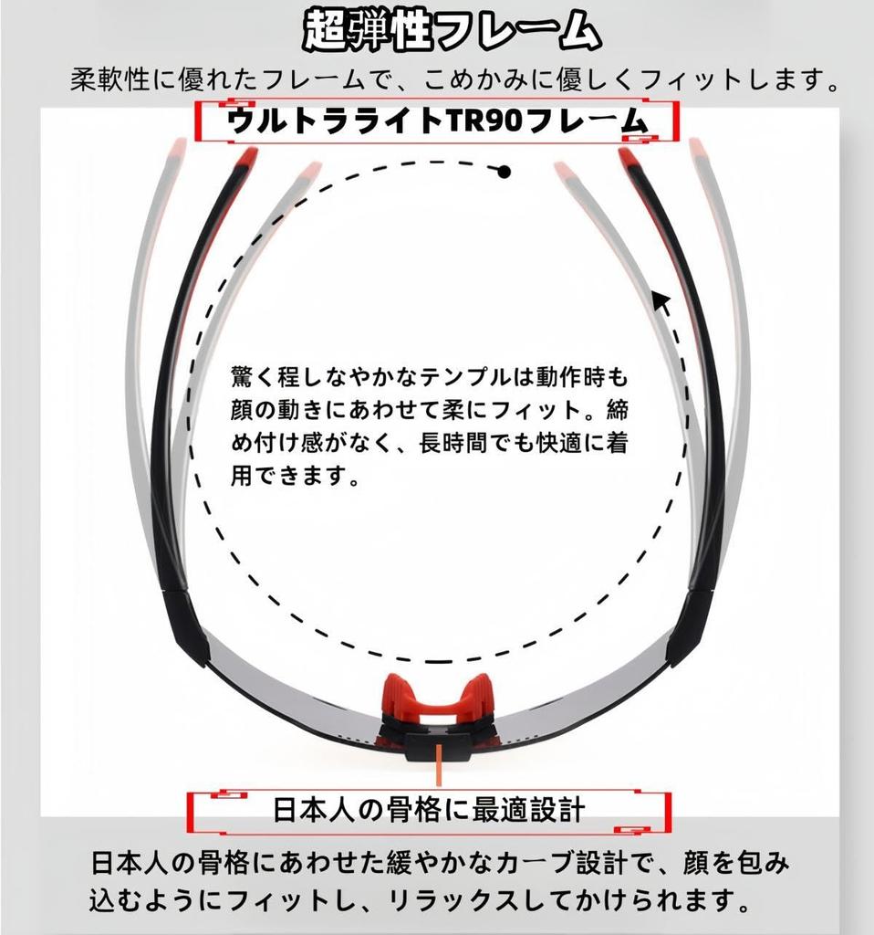 Wayocfei Polarized Sports Sunglasses with 2 Interchangeable UV Ultralight TR90 Road Bike Sunglasses for Mountain UV Protection for Men and Women Frame