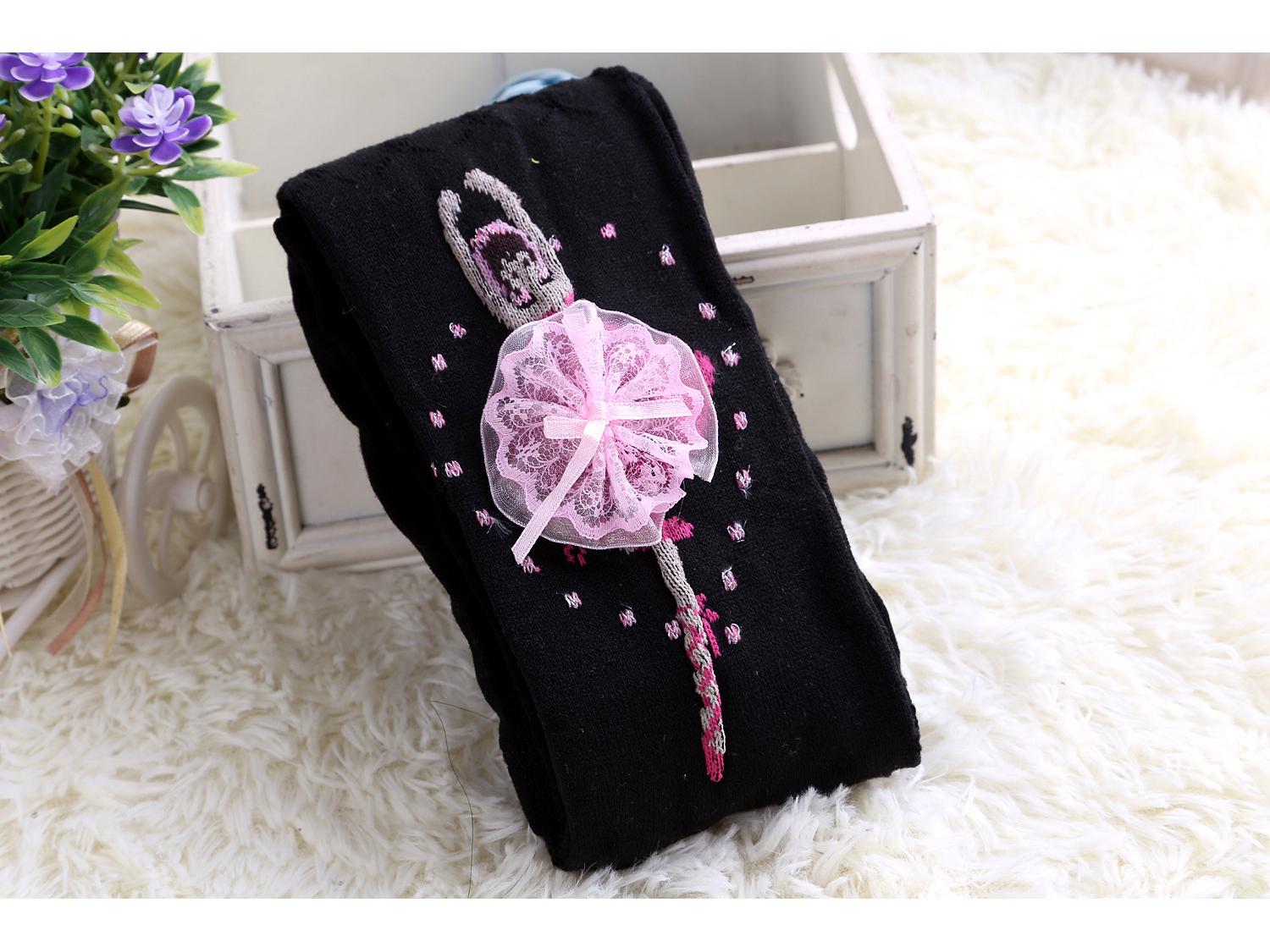 

Білі бавовняні танцювальні колготки для дівчат у корейському стилі - Осіння колекція 4-6 years S [95-105cm]