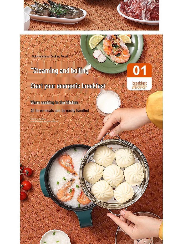 Mini Cocina Eléctrica Multifuncional Antiadherente para Residencias Estudiantiles y Hogares