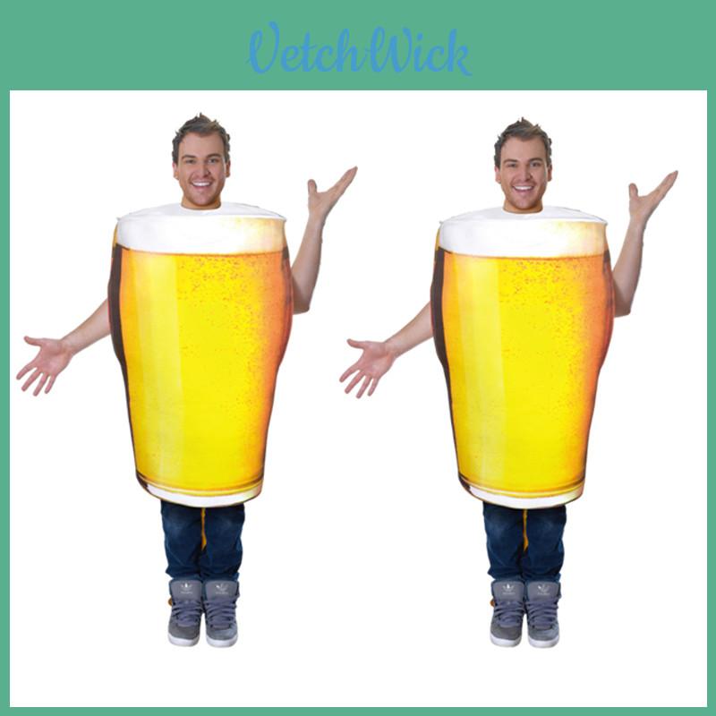 Herren Oktoberfest Bierkrug Halloween Kostüm Erwachsenen Party Outfit