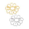 Women Brooch Smooth Surface Hollow Sun Flower Design Lapel Pin Non-Slip Buckle Scarf Badge Clothing Bags