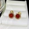 No Pierced Earrings, Natural Freshwater Pearl Stud Earrings, Female Elegance, Agate Earrings, No Pierced Exquisite Earrings.