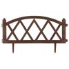 4X Płotek Ogrodowy Brązowy Border Palisada Obrzeże Trawnika Grządki 228 Cm