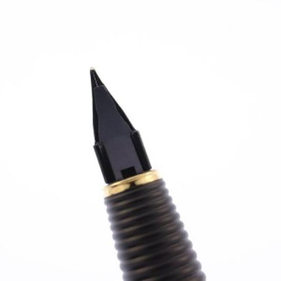 USED LAMY Imporium Black/Gold Fountain Pen, Fine Nib, Designed by Mario Bellini