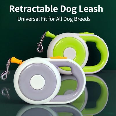 5m Auto Retractable Dog Leash One Hand Brake Lock Anti-Pull System Nylon Tangle-Free Lead for Large Medium Dogs Walking