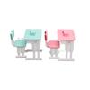 1set Chairs Furniture Model Simulated Dollhouse Desks Dollhouse School Desk  Doll Accessories