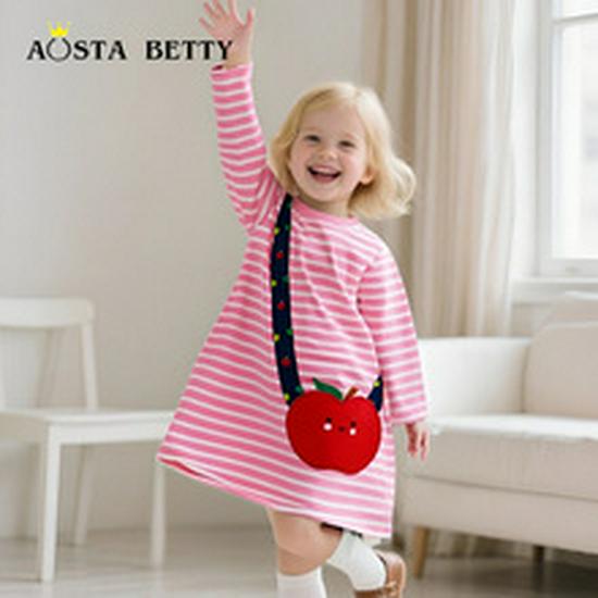 Kids' Cartoon Embroidery Crew Neck Sweatshirt - European & American Autumn Style