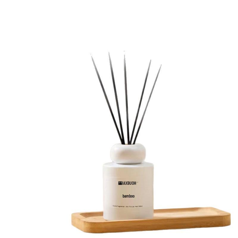 Flameless Aromatherapy Rattan Diffuser with Long-lasting Fragrance for Home and Bathroom.