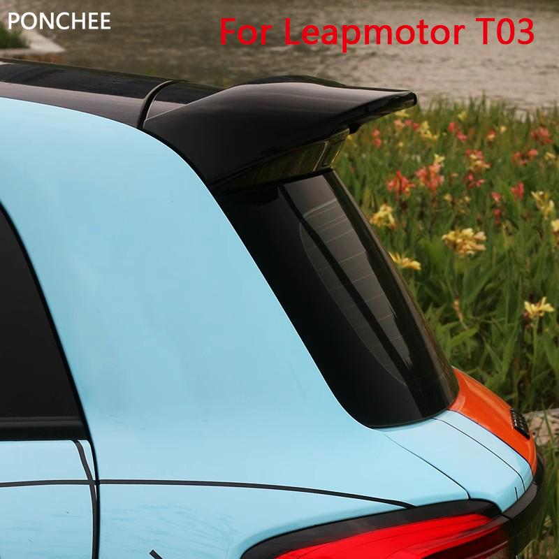 Tail Wing Modification for Leapmotor T03 2024 2025 No-drilling Top Wing Wind Stabilizer Cute Decorative Stickers Auto Supplies