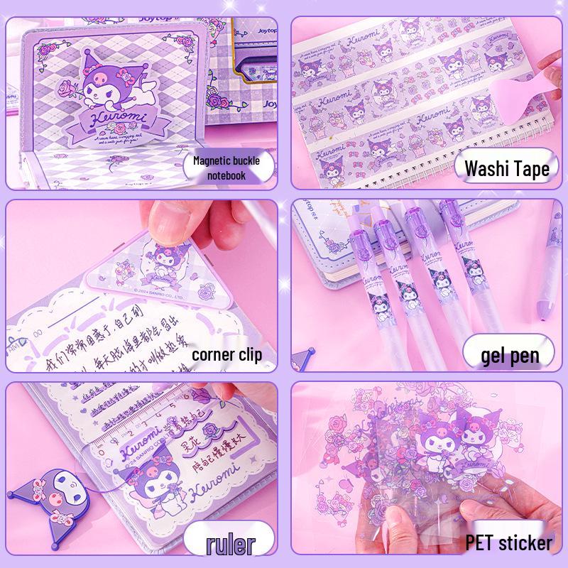 Sanrio Kuromi Planner Gift Box: Elegant Magnetic Notebook for Children's Birthday (June 1st)