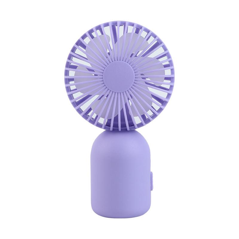 Summer Mini Silent Handheld & Desktop Electric Fan with Custom Logo Box Packaging + USB Charging Cable