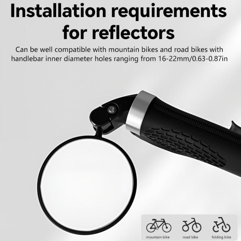 Universeller Rückspiegel Verstellbar Drehbar Weitwinkel Fahrradlenker Rückspiegel für MTB Rennrad Radfahren Sicherheit