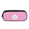 Pen Case Printed 300D Polyester Zip Around Closure with Mesh Pocket Removable Divider and Pen Slots for Middle School Students