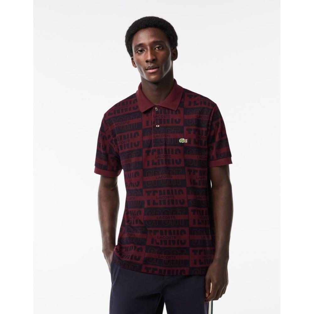 

LacoSte Men S Lettering All Over Print claSSic Fit Piketty Ph2057 53n Yup 004