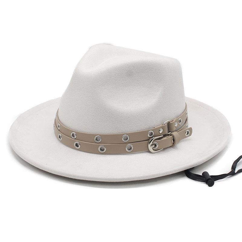 New European and American Retro Style Double Belt Classic Peach Heart Top Jazz Hat, Men's and Women's Top Hats