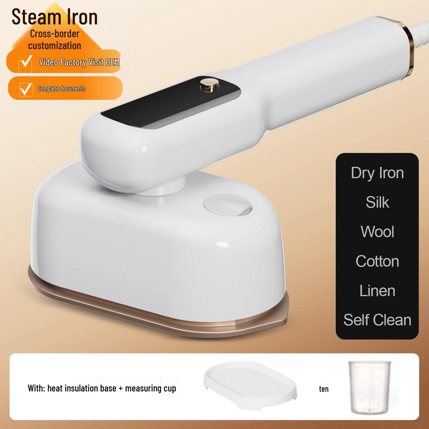 

Portable Handheld Garment Steamer: Compact Steam Iron for Travel US Plug 110V (Not for Domestic Use) белый