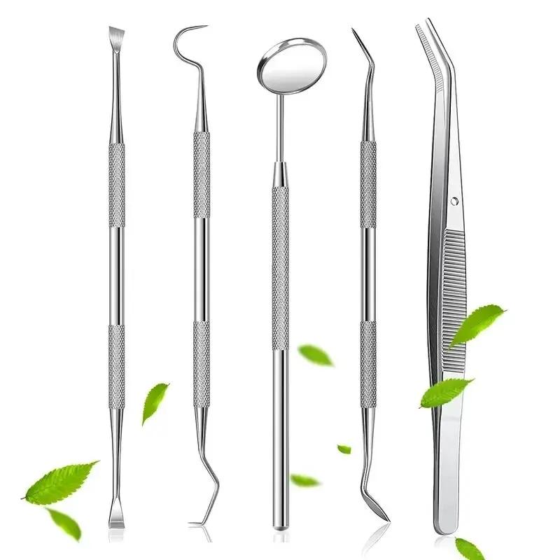 Acier Inoxydable Outils Dentaires Orale Nettoyage Fil Dentaire Détartrage Facile à Nettoyer Pas Facile à Casser Kit de Soin Miroir Dentaire Oral