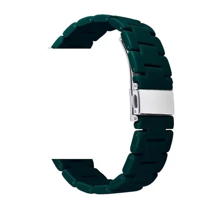 Bracelet en résine - apple watch - série 3/4/5/6/7/8/se - vert foncé - longueur réglable - boucle rapide