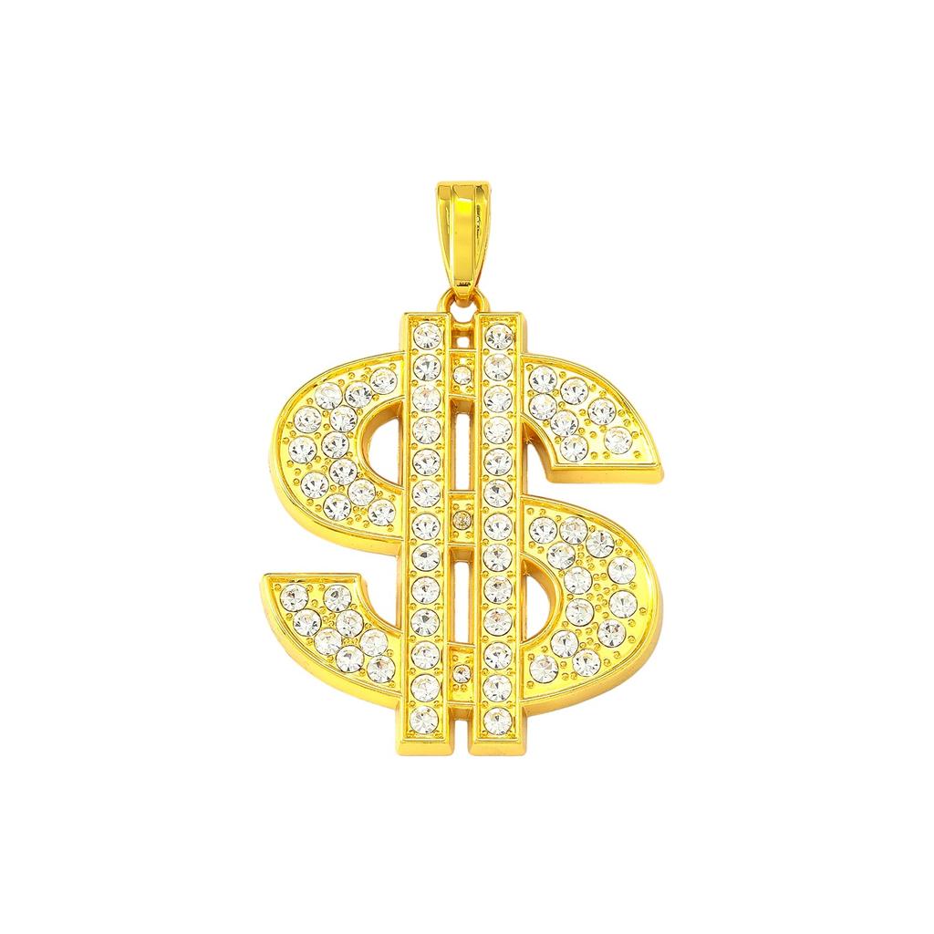 Europäischer und Amerikanischer Außenhandel Hip-Hop Schmuck Großer Dollar Diamant Anhänger, Herren Hipster Hip-Hop Accessoires Dollar Halskette
