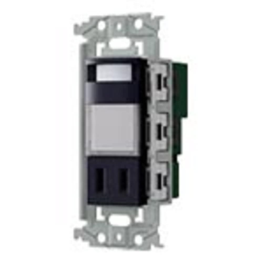 

Panasonic Night Light with Embedded Heat Sensor Light Bulb Color with Brightness Sensor and Outlet Matte Black WTL4065MBK LED