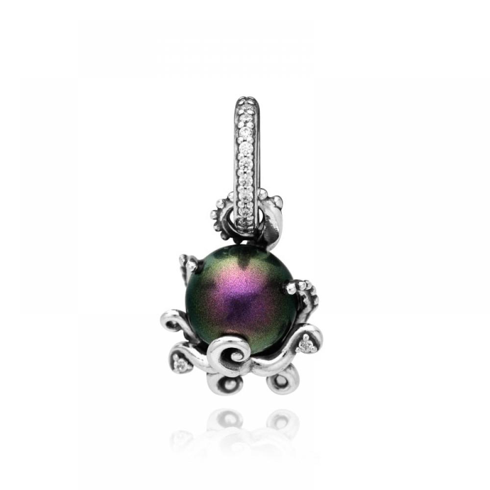 PAndora 792684c01 Disney The Little Mermaid The Little Mermaid Ursula Pendant And Dangle Silver Charm