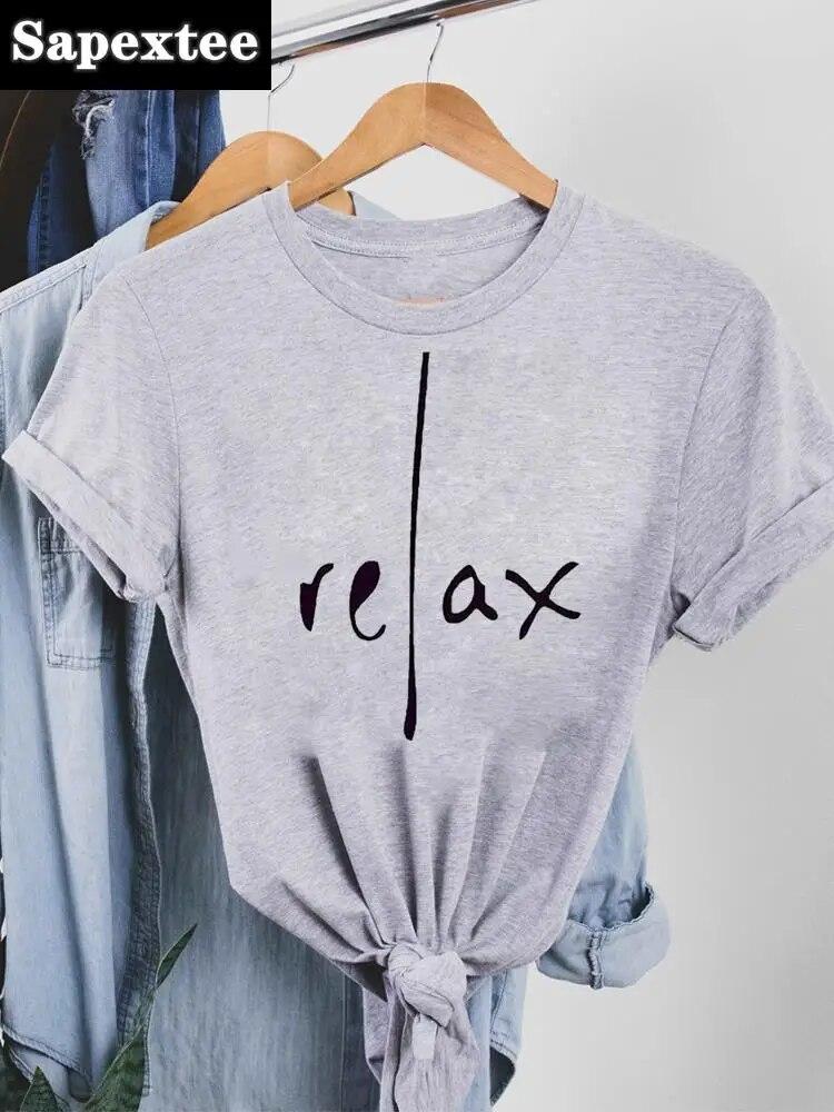 Clothes Ladies Summer T Clothing Print Fashion Casual T-shirts Letter 90s Trend Cute Short Sleeve Women FeUnisex Graphic Tee