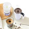 Magnetic Stirring Cup For Coffee Milktea Quick Electric Mixing LCD Temperature Display Mixer Mug with Detachable Base  Black