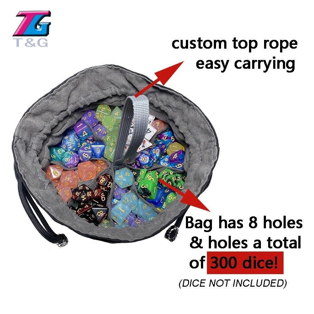 Dice Bag Cloth Storage Pouch High Quality Velvet Pouch Unique Design Large Capacity Easy Carrying For DND RPG Game Accessories