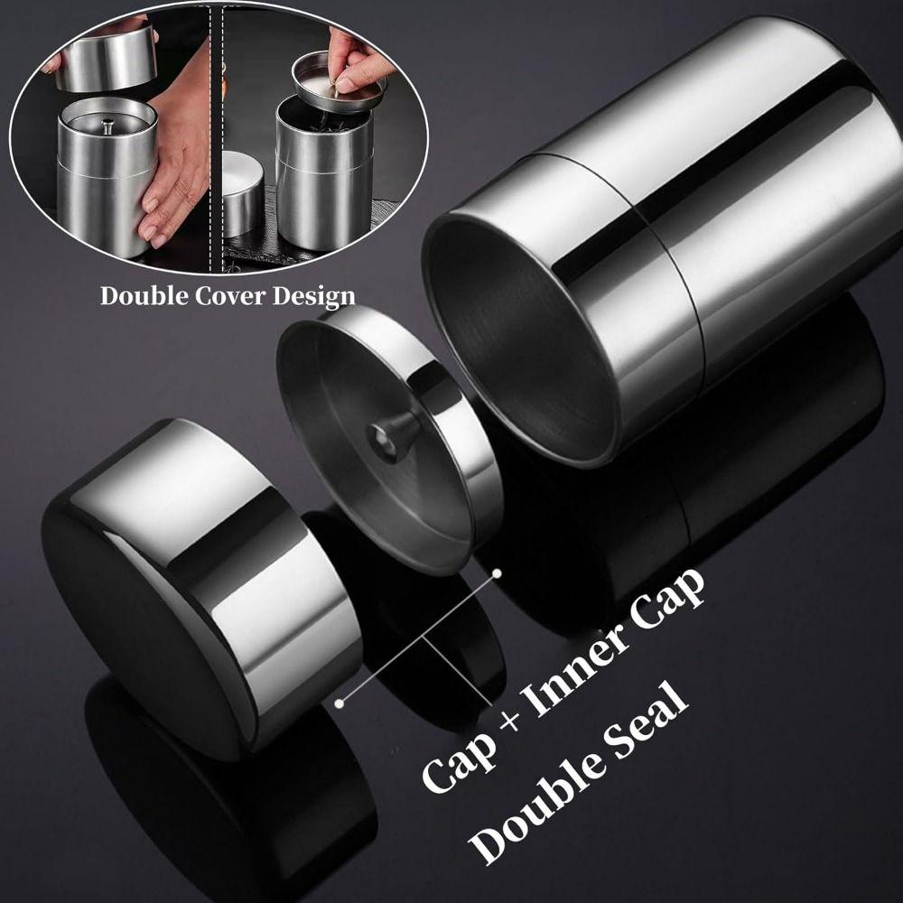 Airtight Seal Stainless Steel Tea Canister Stainless Steel Food Sealed Containers  Loose Tea