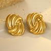 GEMCHIC Women's Stainless Steel Geometric Earrings Gold Silver Fashion Statement Studs