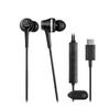 BK Wired Noise with Microphone and Remote No Black Audio-Technica ATH-CKD7NC Earphones, Type-C, Cancelling, Control, Latency, High-Quality Sound,