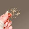 Hollow Rose Brooch, High-end Female Design Sense, Metal Pin, Exquisite Camellia Brooch, Clothes Accessories