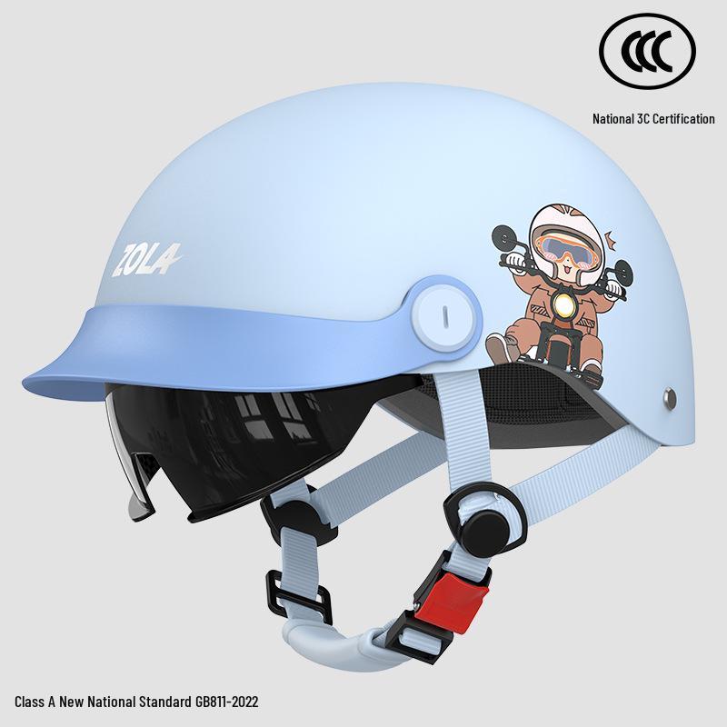 

3C Certified Duckbill Electric Vehicle Helmet – Unisex, Lightweight, Sun Protection, Half Helmet, Ear Protection, Ideal for Summer 3C Certified Lacquered