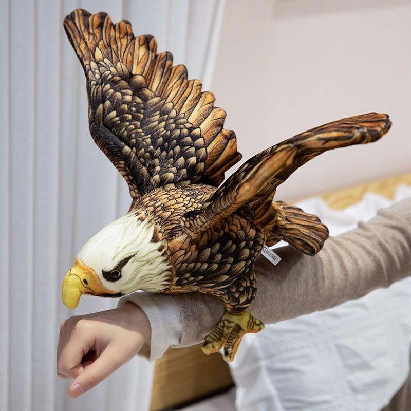 Realistic Eagle Plush Toy 30cm Tall Office Desk Ornament Gift