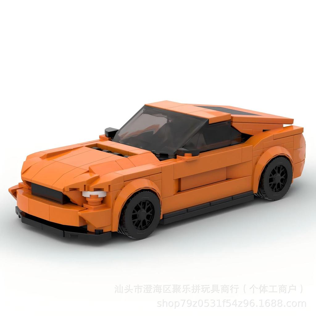 Ford Mustang Compatible Puzzle Children Assemble Early Education Diy Building Block Set Sports Car