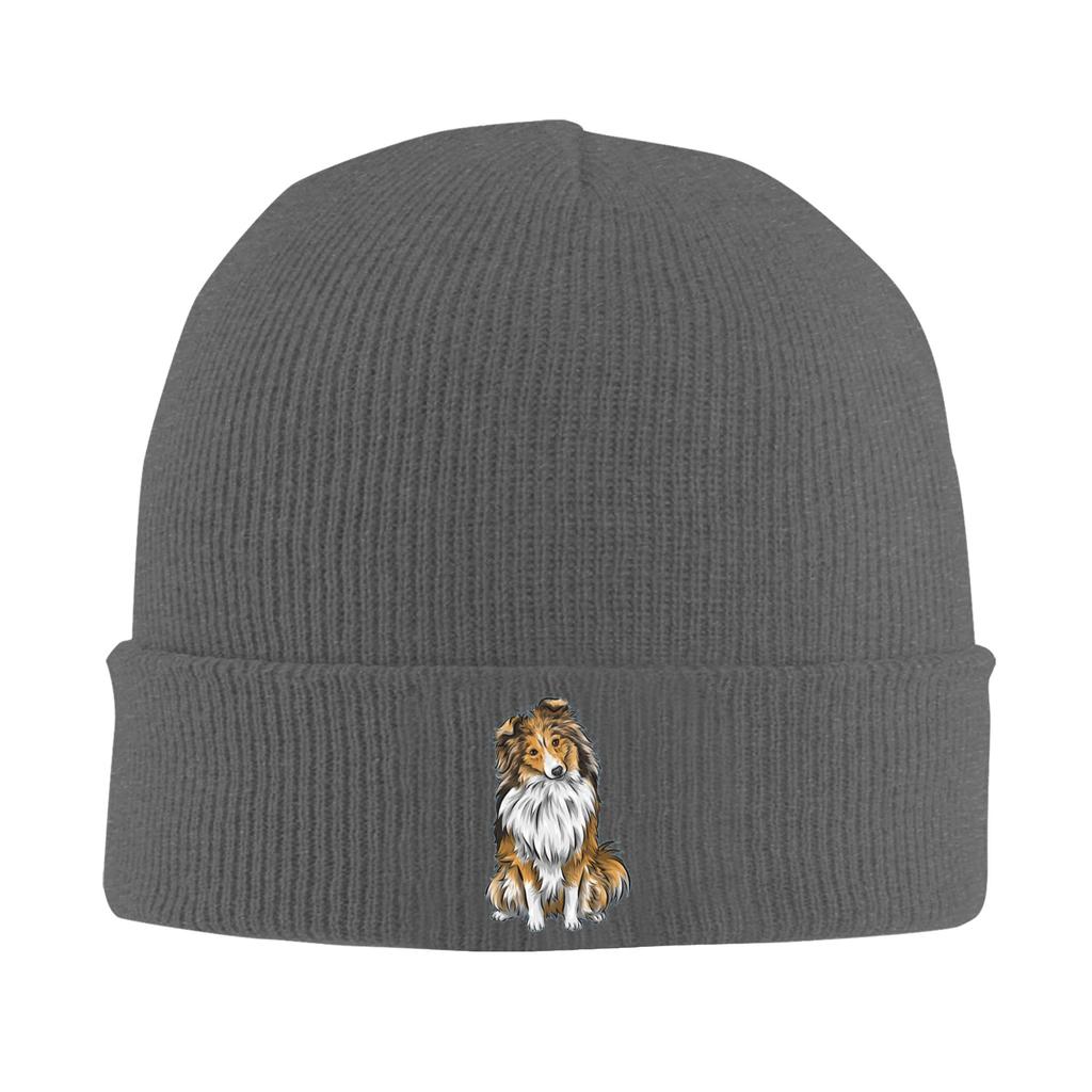 Sheltie Dog Winter Skullies Beanies Hat Warm Autumn Knitted Hats Bonnet Caps for Women Men