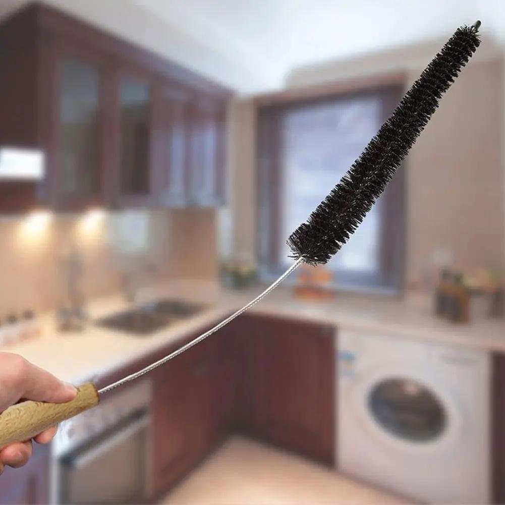 Kartáč na cívky chladničky s dlouhou rukojetí, flexibilní kartáč na čištění potrubí sušičky, kartáč na čištění radiátoru pro prádelnu