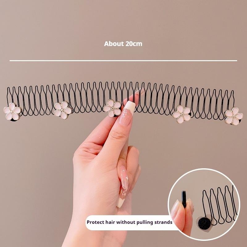 Hairpin Head Ornaments Broken Hair Comb Insert Hairpin Female Back of The Head Hair Fixed Hair Broken Hair Tidying Hairpin