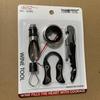Jiuyou 4-Piece Stainless Steel Wine Tools: Waiter's Corkscrew, Pourer, Corkscrew Set in Gift Box.