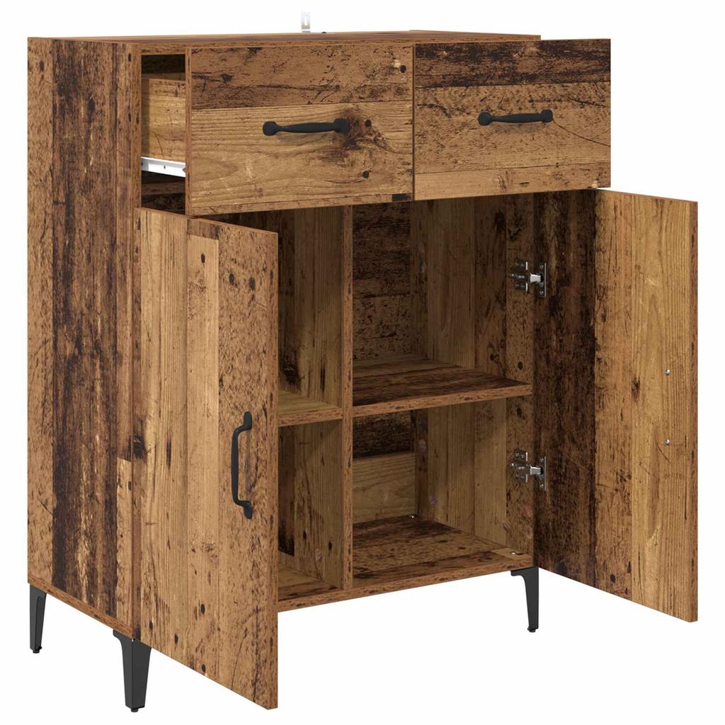 Sideboard Reclaimed Wood 69.5 X 34 X 90 Cm Engineered Wood