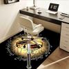 Ring of Power,Sword of Destiny Polyester Office Carpet Chair Mats, Home Decor Dormitory Floor Protector with Anti-Skid Backing, Large Area C