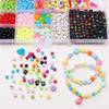 26box/bag Acrylic Letter Beads Charm Pendants Elastic Line Thread Cord For DIY Accessories Jewelry Making